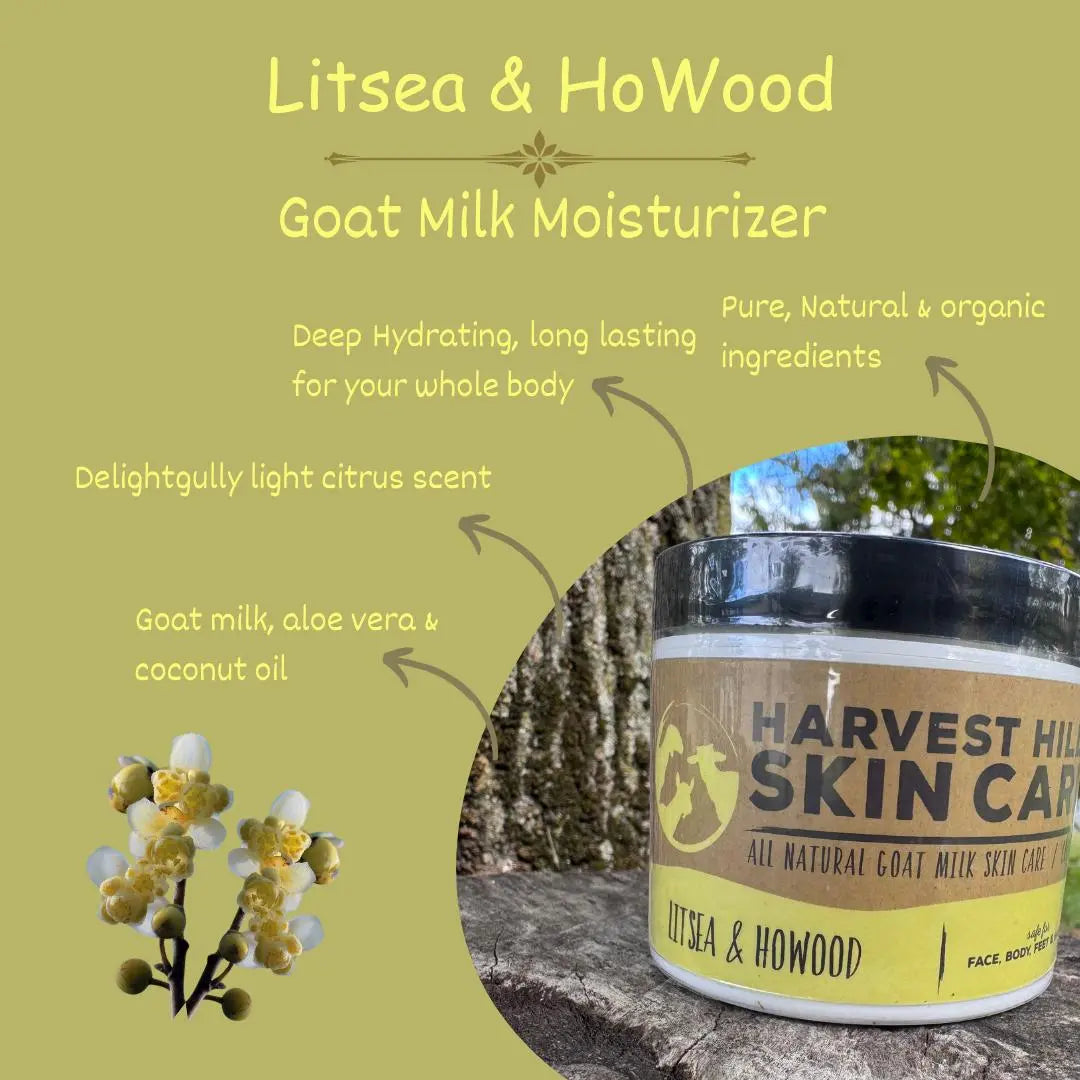 Litsea & Ho Wood Moisturizer Harvest Hills Skin Care All Natural Goat Milk Skin Care