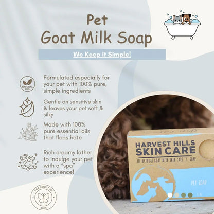 Pet Shampoo Bar Harvest Hills Skin Care All Natural Goat Milk Skin Care