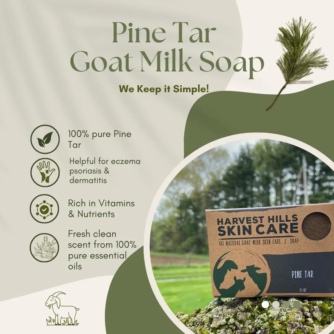 Pine Tar Goat Milk Soap Harvest Hills Skin Care - All Natural Goat Milk Skin Care, LLC