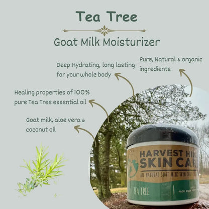 Tea Tree Moisturizer Harvest Hills Skin Care All Natural Goat Milk Skin Care