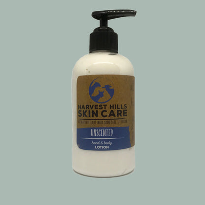 Unscented Hand & Body Lotion Harvest Hills Skin Care All Natural Goat Milk Skin Care